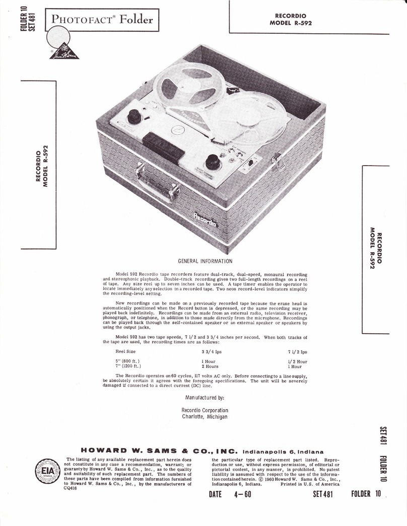 Recordio R-592 manual