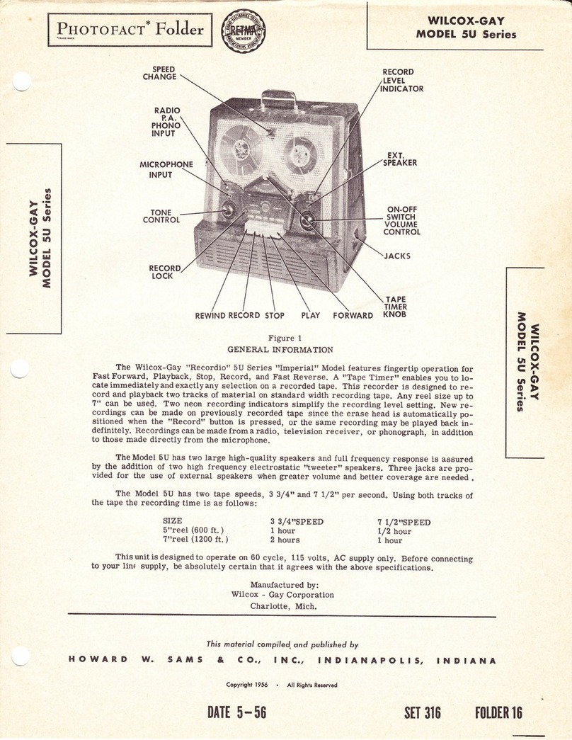 Wilcox-Gay 5U Series manual