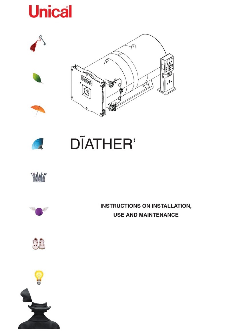 Unical DIATHER Series INSTRUCTIONS ON INSTALLATION, USE AND MAINTENANCE