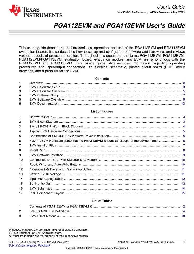 Texas Instruments PGA112EVM User manual