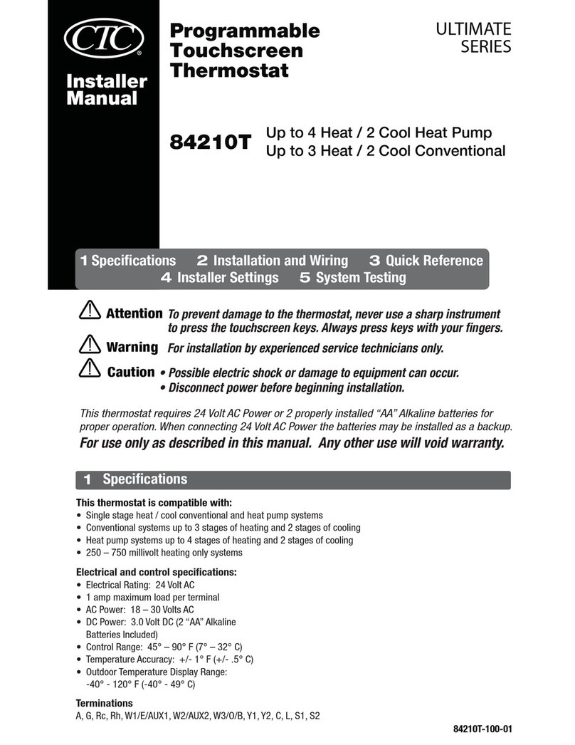 CTC Union ULTIMATE Series Installer manual