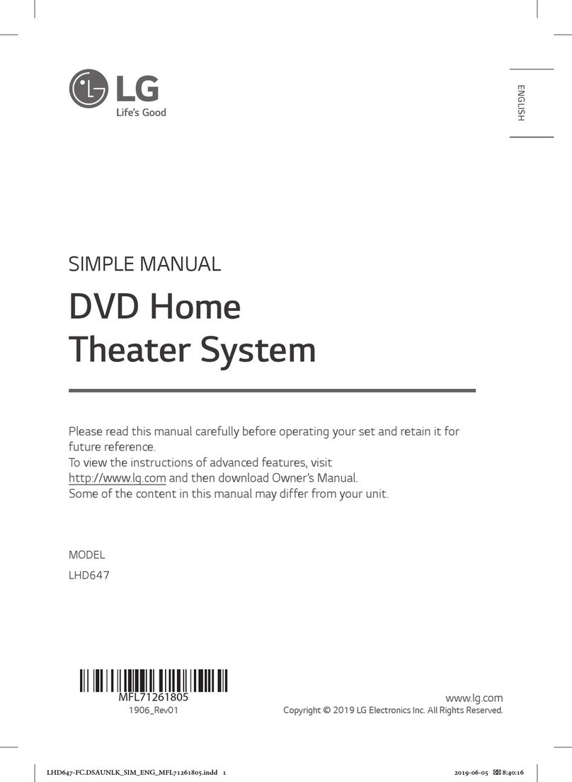 LG LHD647 Specification sheet