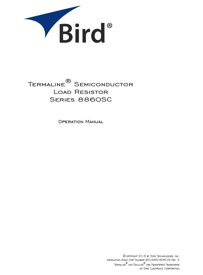 BIRD Termaline 8860SC Series User manual