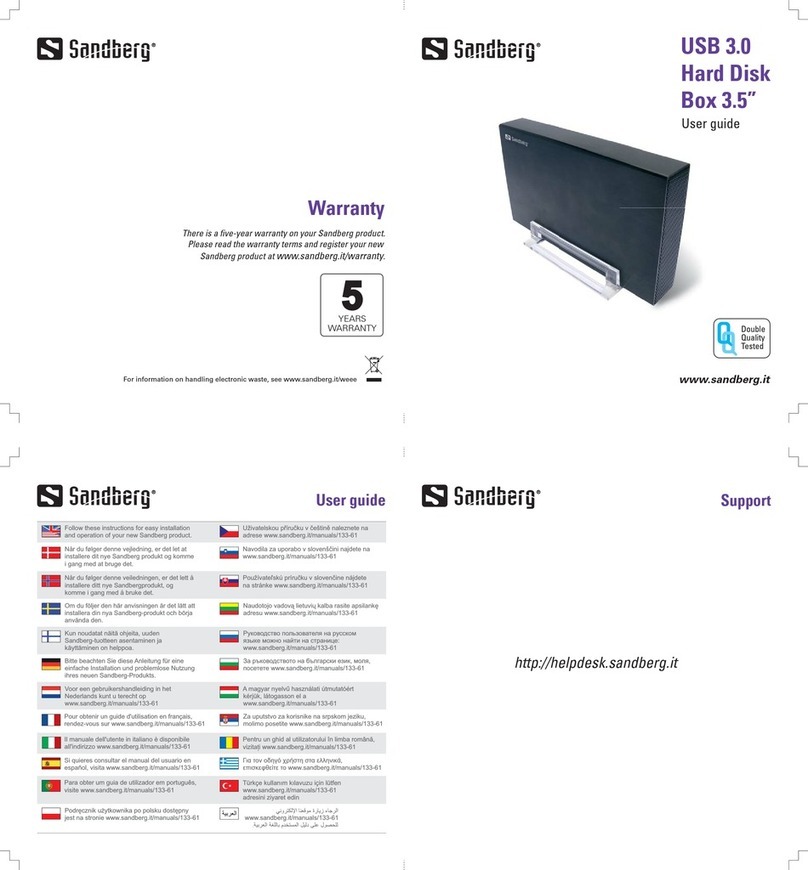 Sandberg USB 3.0 Hard Disk Box 3.5" User manual