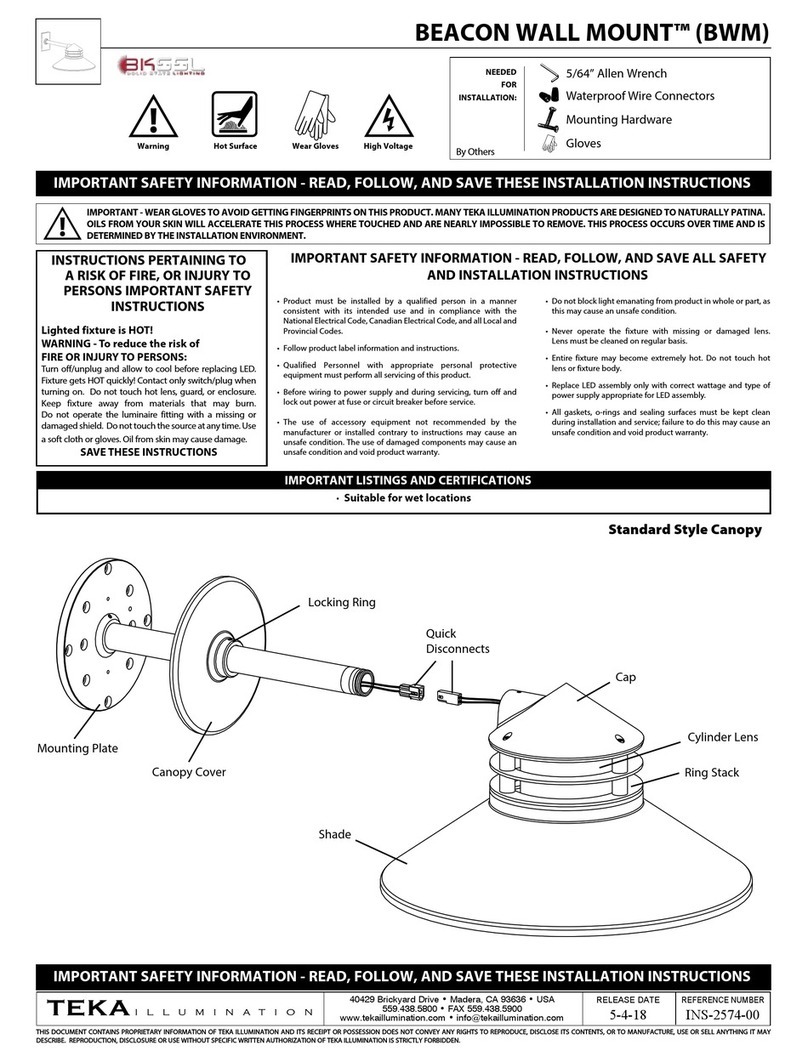 TEKA ILLUMINATION BEACON WALL MOUNT User manual
