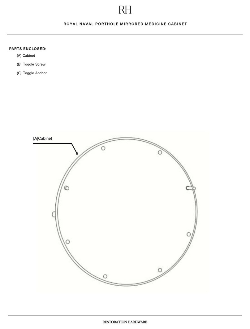 Restoration Hardware ROYAL NAVAL PORTHOLE MIRRORED MEDICINE... manual
