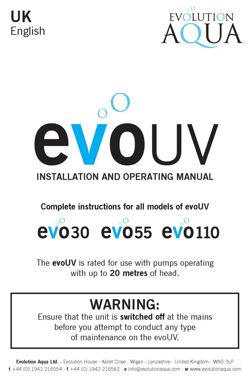 Evolution Aqua evoUV Series Installation and operating manual