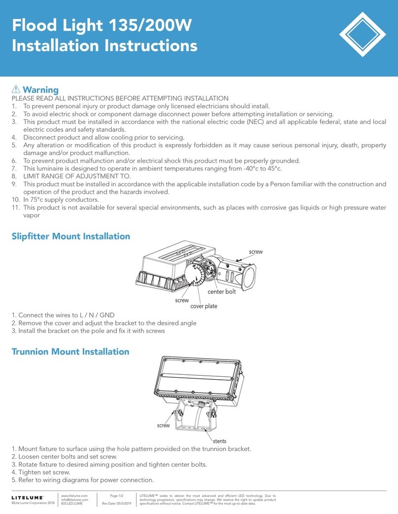 Litelume Flood Light 135/200W User manual