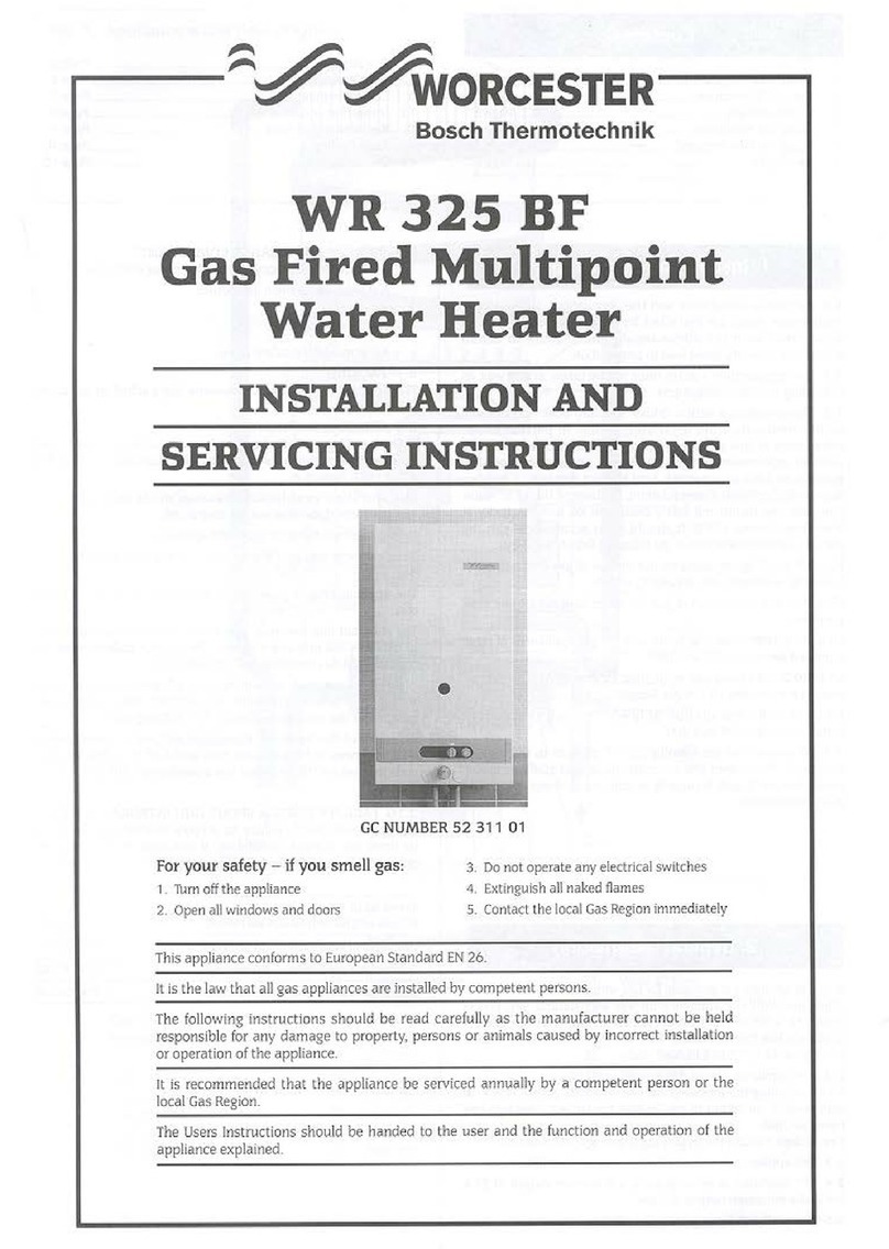 Worcester WR 325 BF Installation and servicing instructions