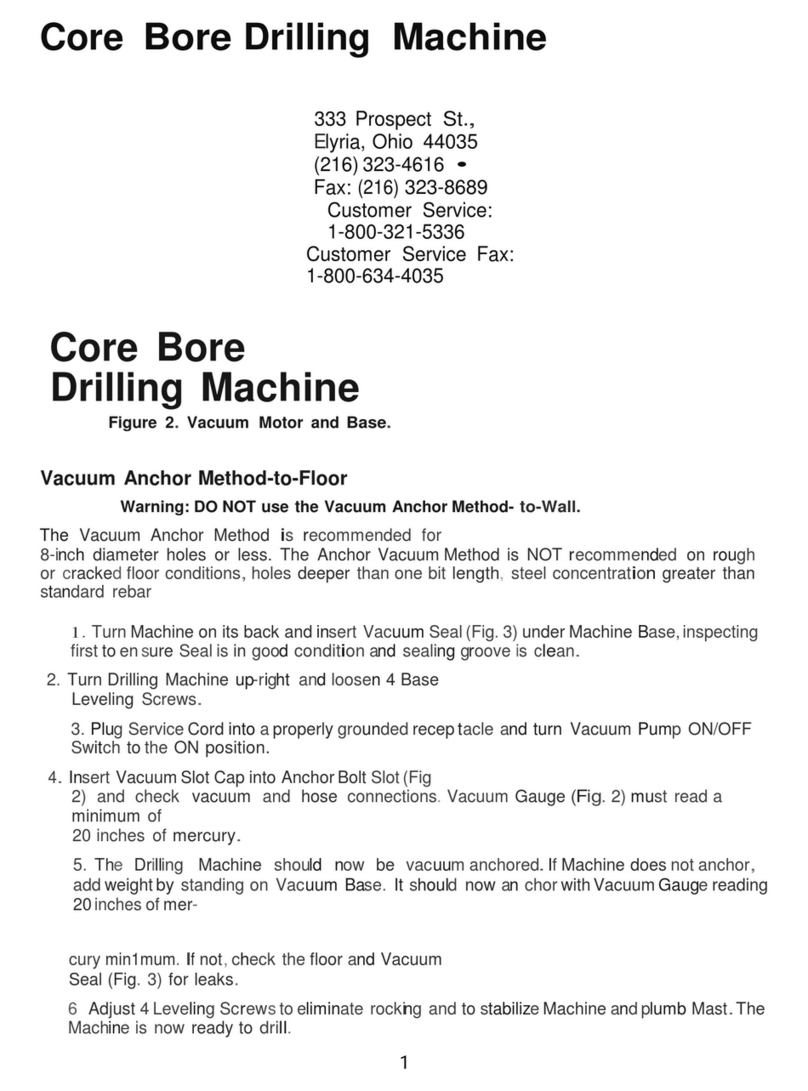 Diamond Products Core Bore manual