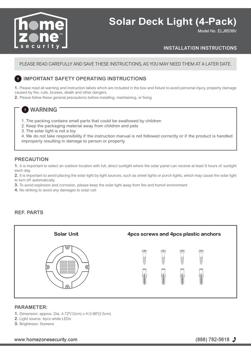 Home Zone Security ELJ6539V installation instructions