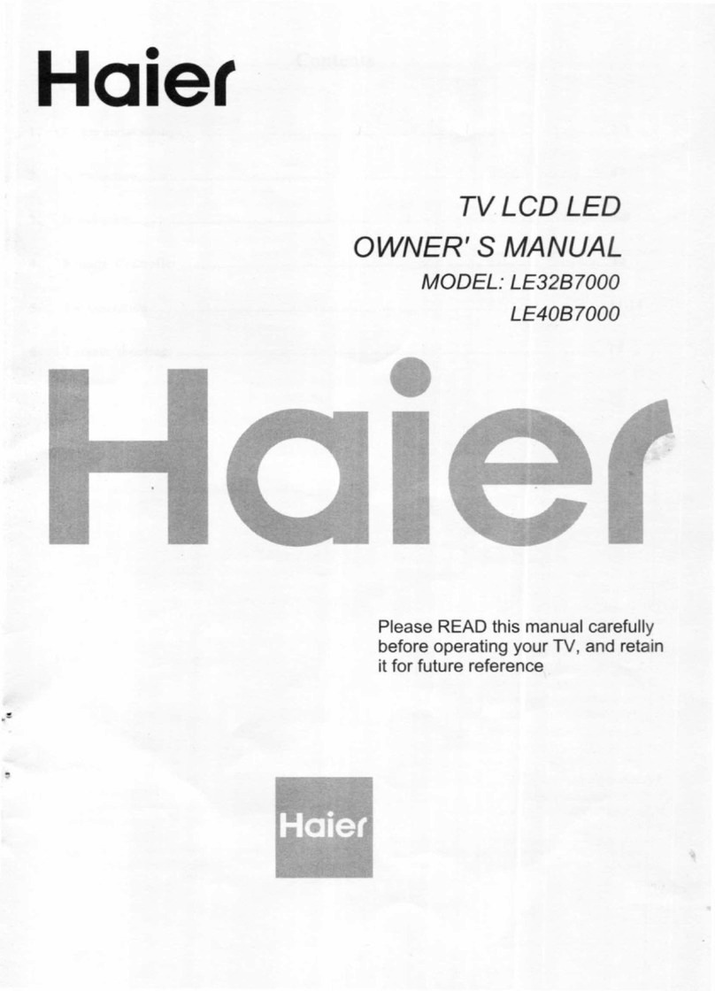 Haier LE32B7000 User manual Haier LE32B7000 User manual