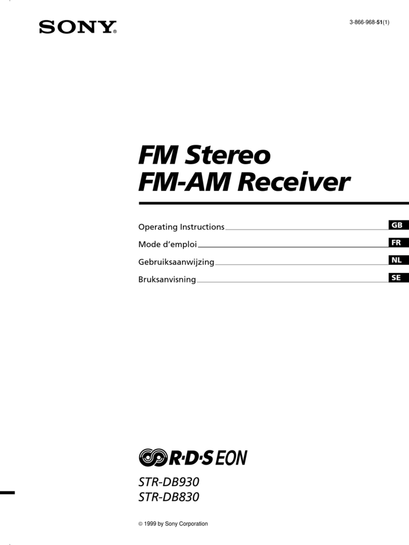Sony STR-DB930 - Fm Stereo/fm-am Receiver User manual