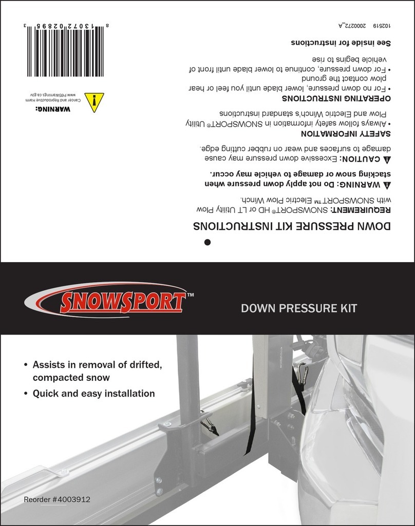Snowsport DOWN PRESSURE KIT instructions Snowsport DOWN PRESSURE KIT instructions