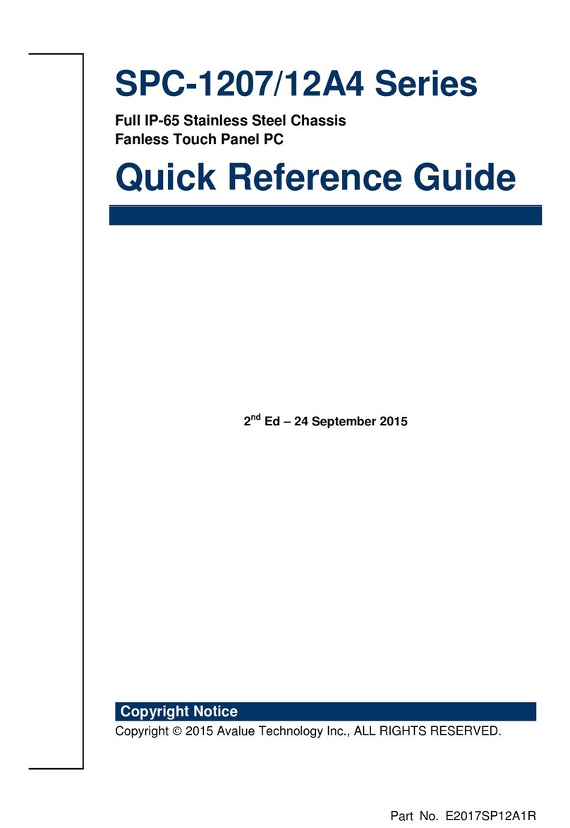 Avalue Technology SPC-1207 Series User manual