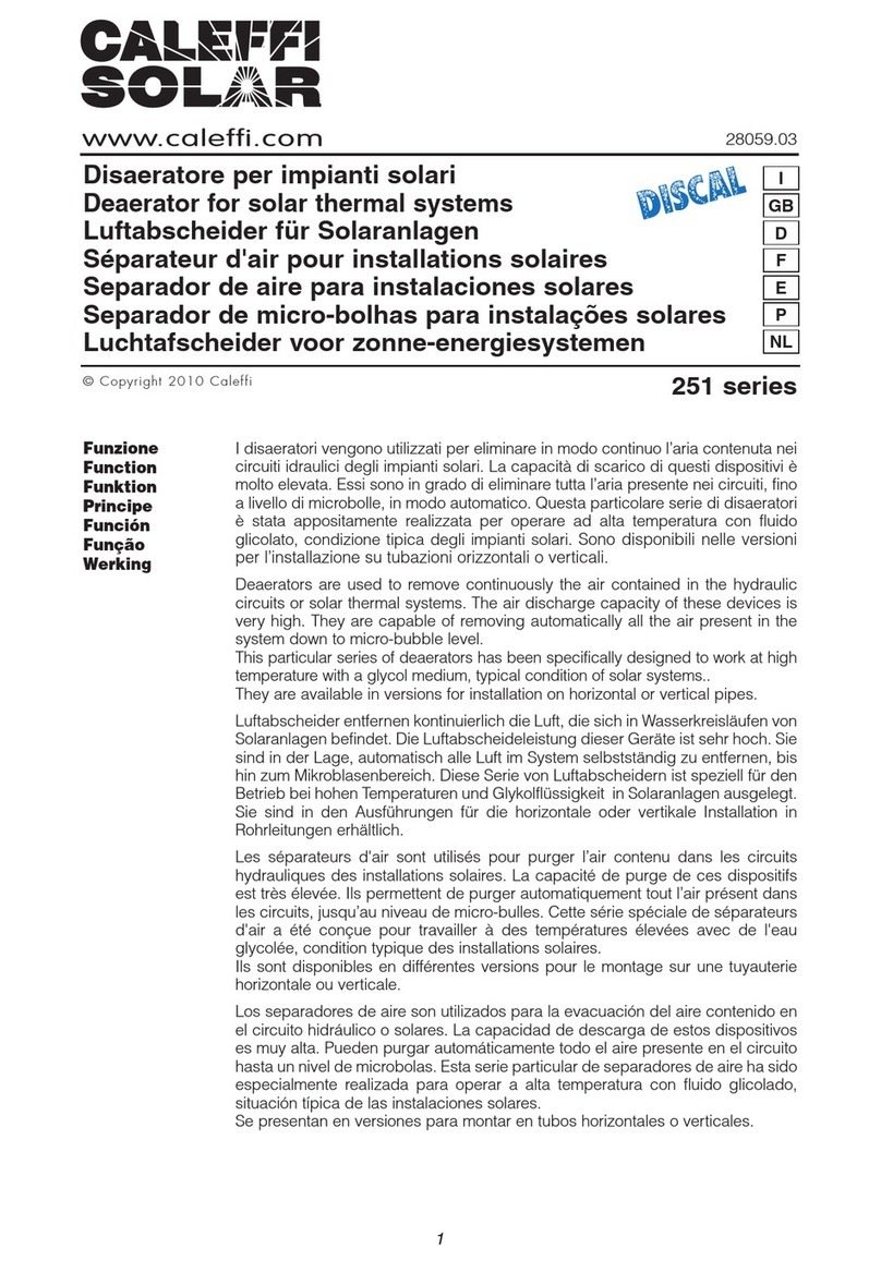Caleffi solar 251 Series manual