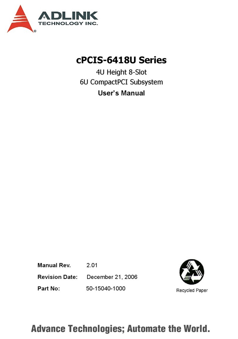 ADLINK Technology cPCIS-6418U Series user manual ADLINK Technology cPCIS-6418U Series user manual