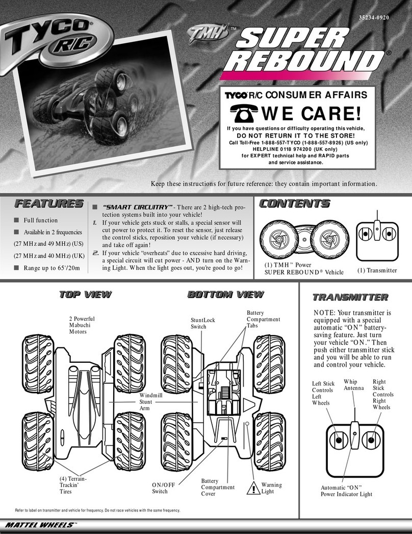 Mattel Wheels TYCO RC TMH SUPER REBOUND User manual