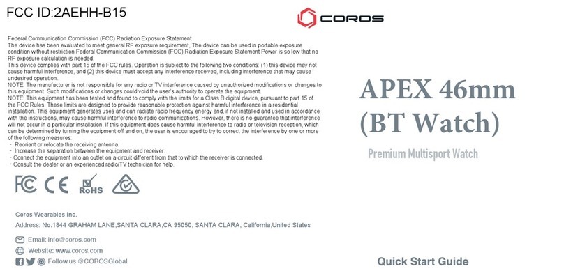 Coros APEX 46mm User manual
