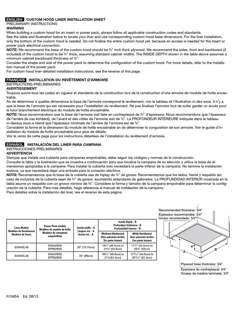 ELICA EPR628SS Assembly instructions