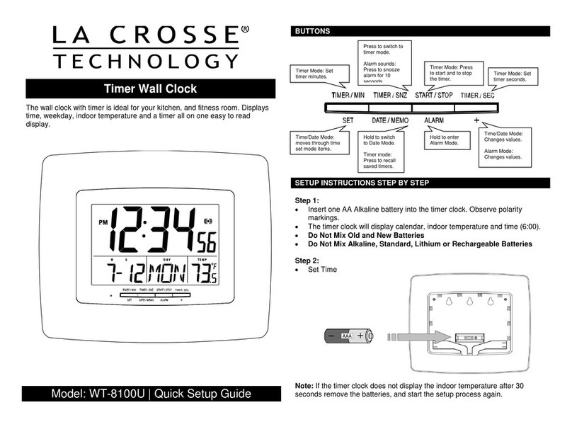 La Crosse WT-8100U Quick setup guide