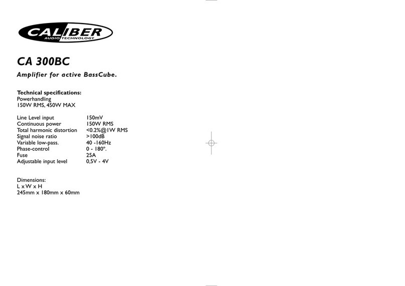 Caliber CA 300BC quick start guide