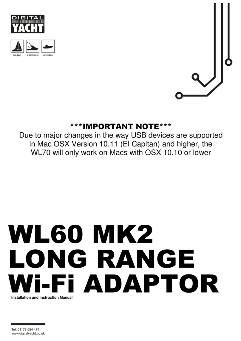 DIGITAL YACHT WL60 MK2 Installation and instruction manual