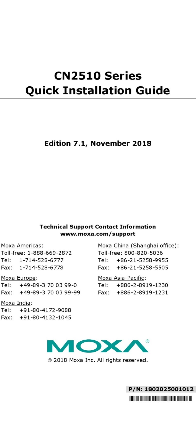 Moxa Technologies CN2510 Series User manual