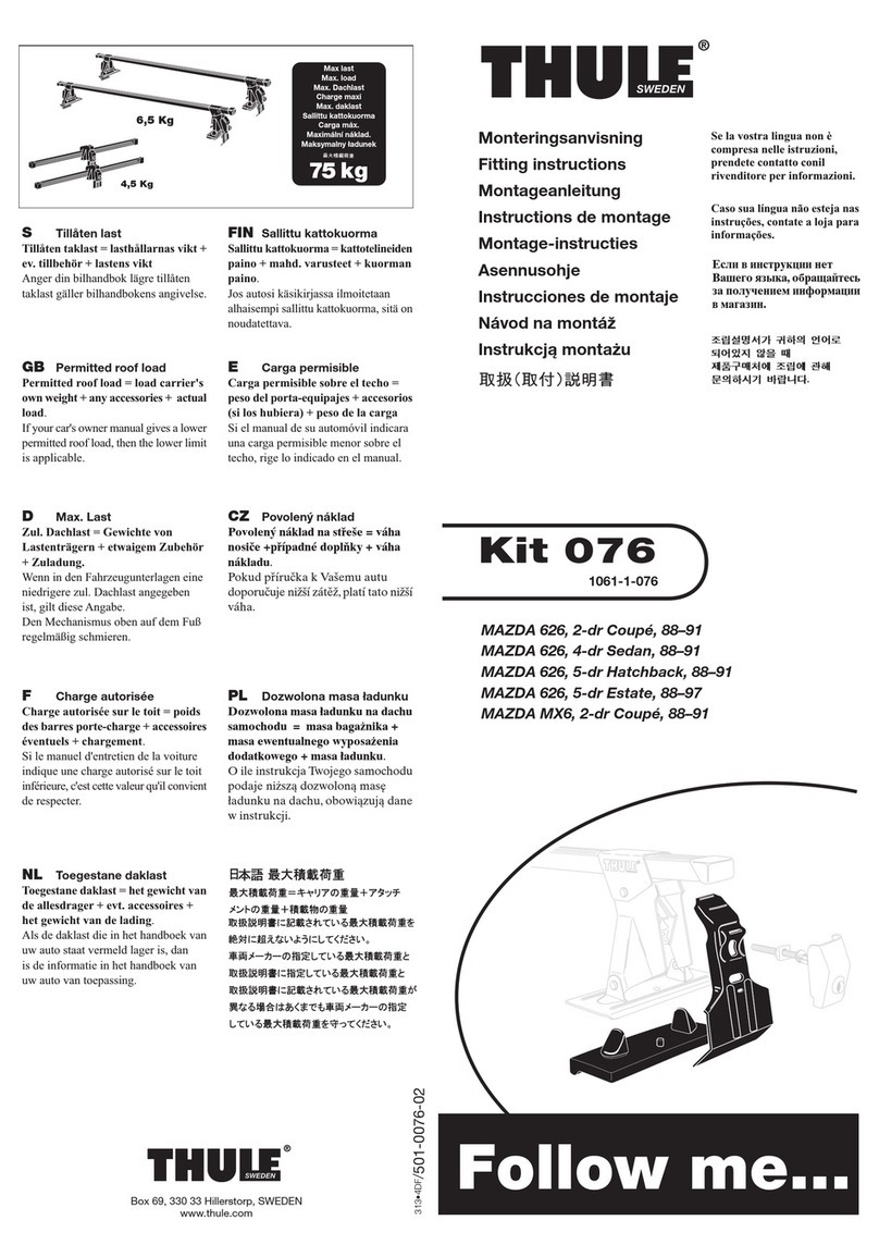 Thule 076 User manual Thule 076 User manual