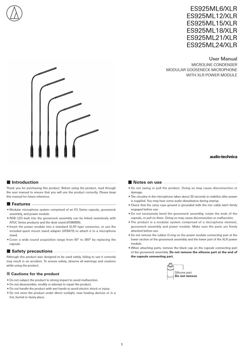Audio Technica ES925ML6/XLR user manual