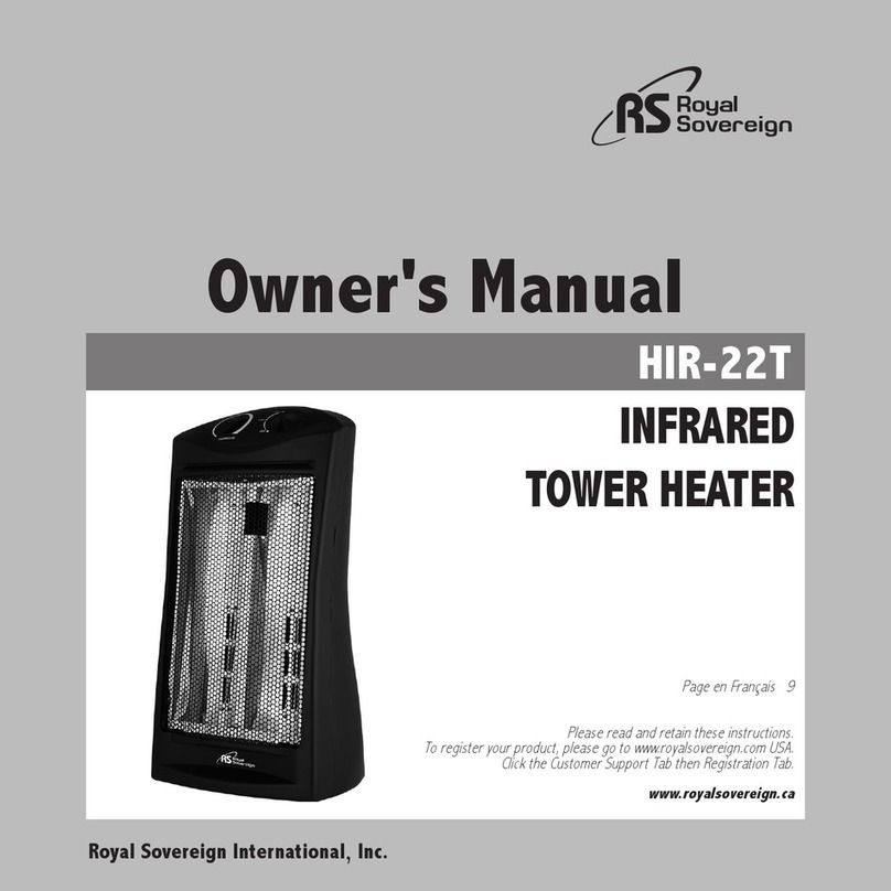 Royal Sovereign HIR-22T owner's manual