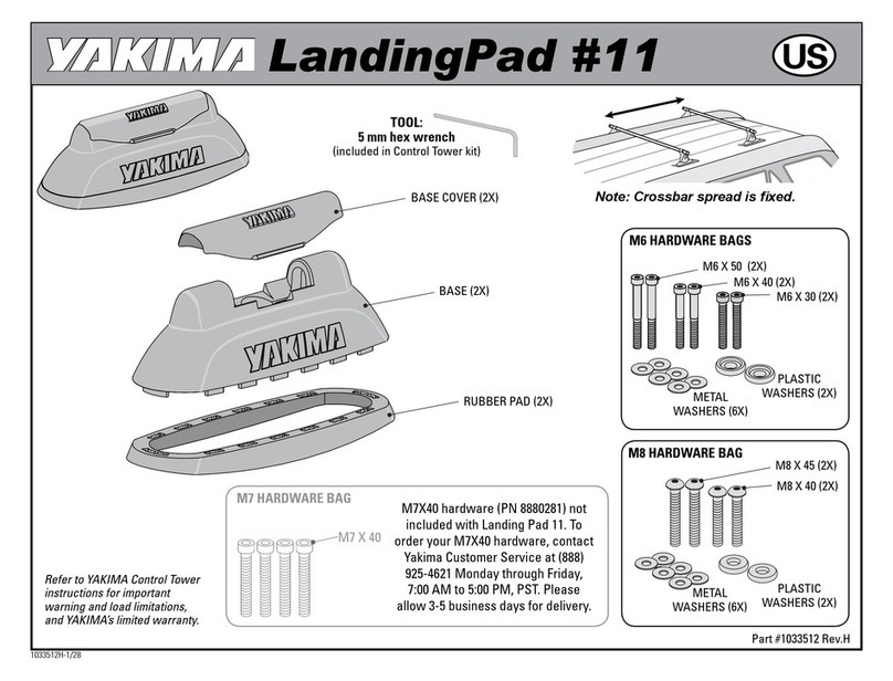 Yakima Landing Pad 11 User manual Yakima Landing Pad 11 User manual