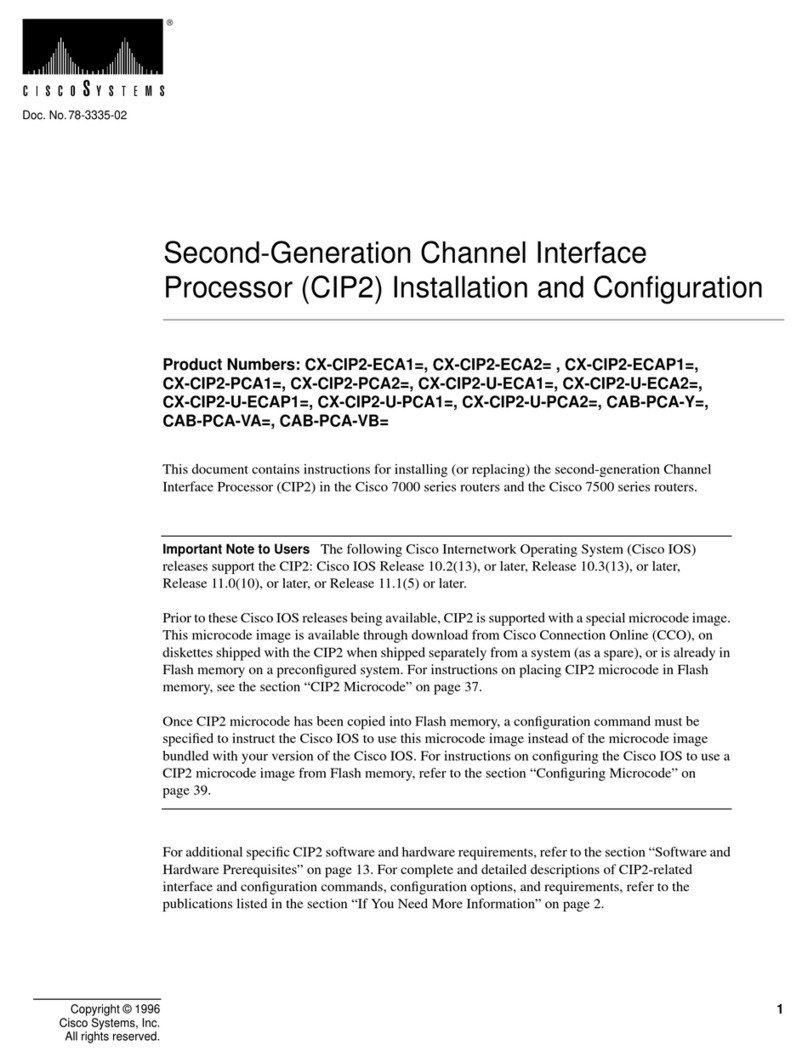 Cisco CX-CIP2-ECA2 Series Operating and maintenance instructions