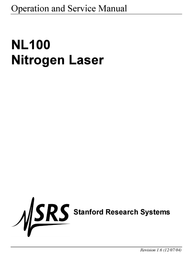 SRS Labs Nitrogen Laser NL100 Operation manual