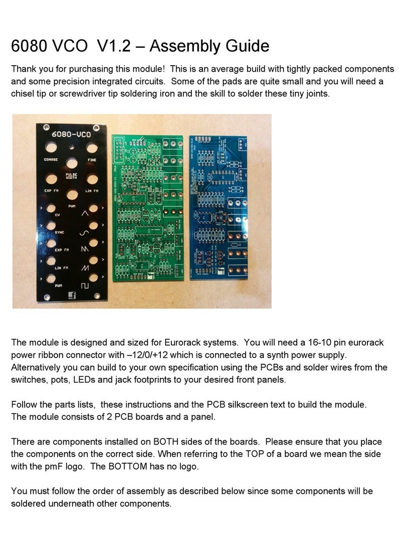 PMFoundations 6080 VCO User manual