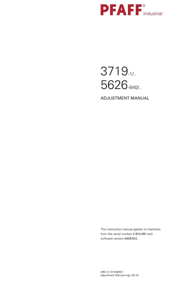Pfaff Industrial 5626-840 Series Adjustment manual Pfaff Industrial 5626-840 Series Adjustment manual