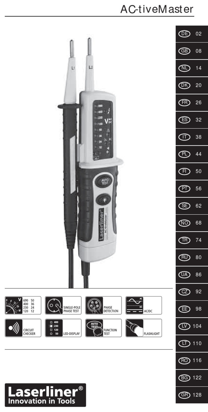 LaserLiner AC-tiveMaster User manual