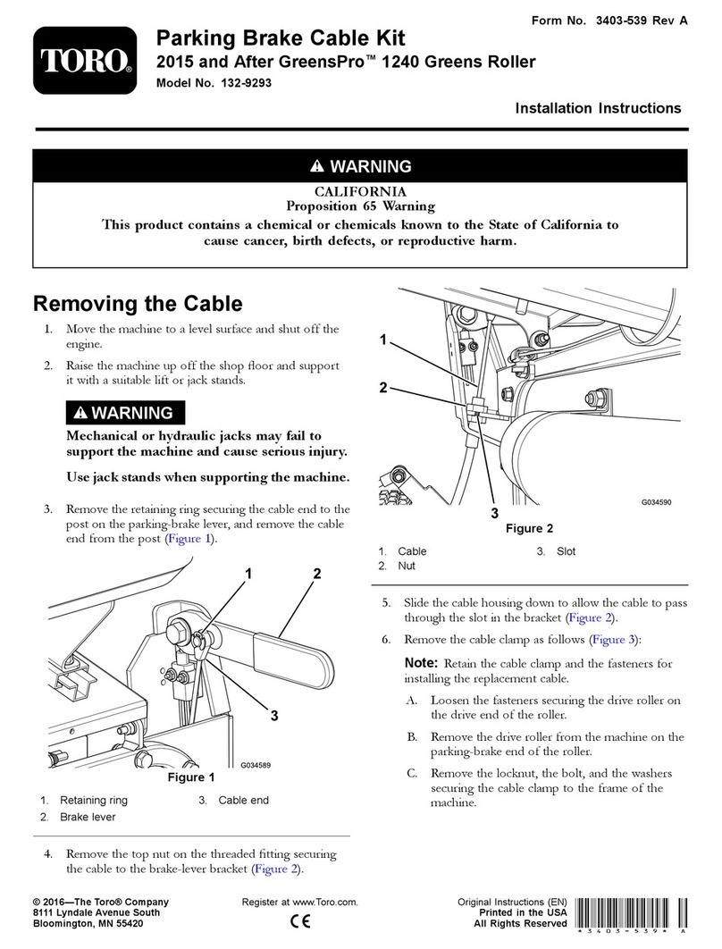 Toro 132-9293 installation instructions