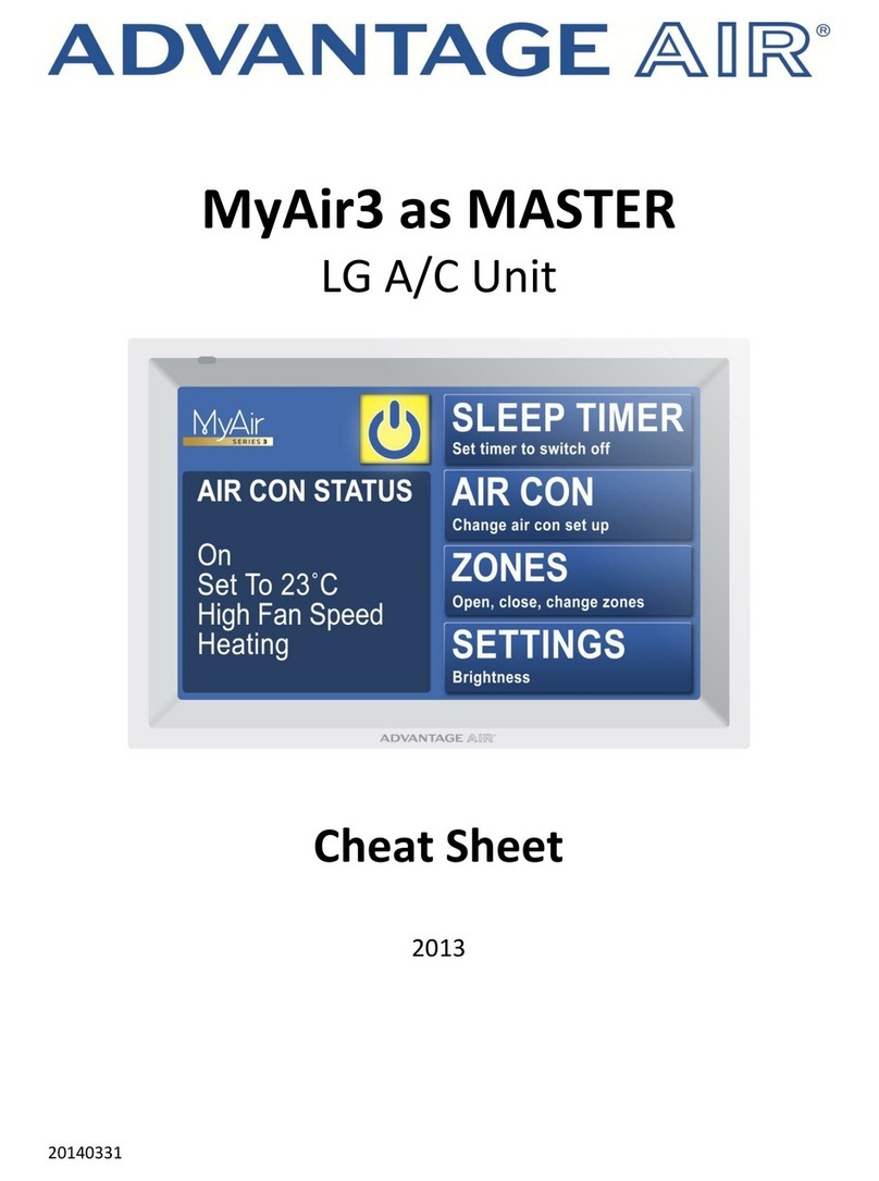 ADVANTAGE AIR MyAir3 as MASTER CHEAT SHEET