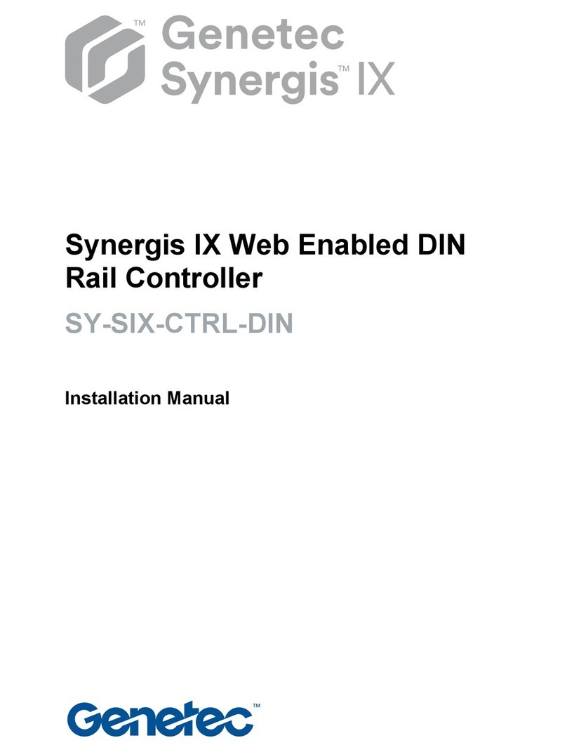 Genetec Synergis IX SY-SIX-CTRL-DIN installation manual Genetec Synergis IX SY-SIX-CTRL-DIN installation manual