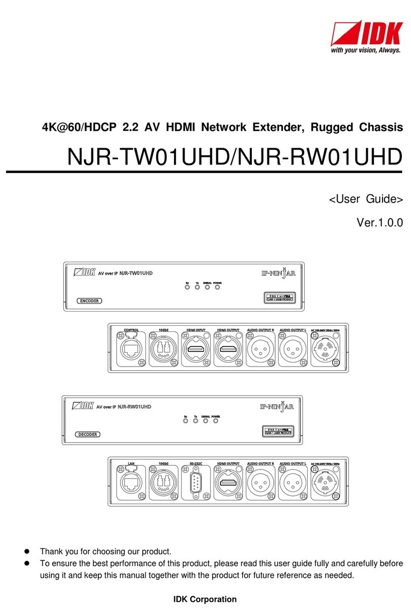 IDK NJR-TW01UHD user guide