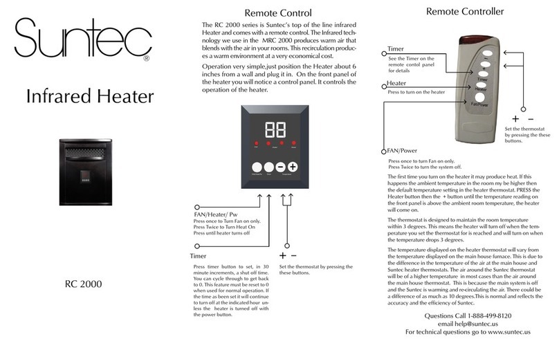 SUNTEC RC 2000 Series operating instructions SUNTEC RC 2000 Series operating instructions