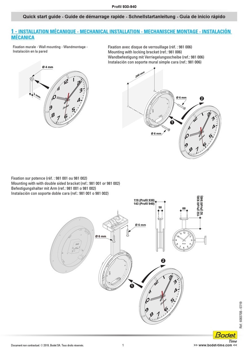 Bodet Time Profil 930 quick start guide