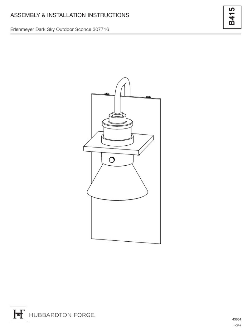 Hubbardton Forge Erlenmeyer Dark Sky Programming manual Hubbardton Forge Erlenmeyer Dark Sky Programming manual