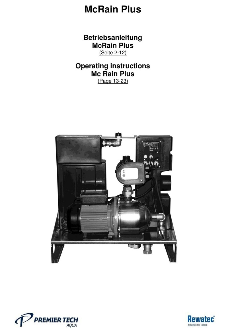 Premier Tech Aqua Rewatec McRain Plus operating instructions
