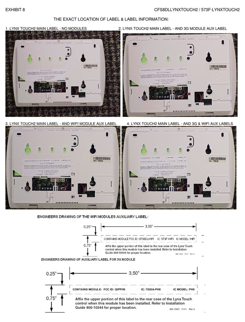 Honeywell LYNX TOUCH 2 Series installation guide