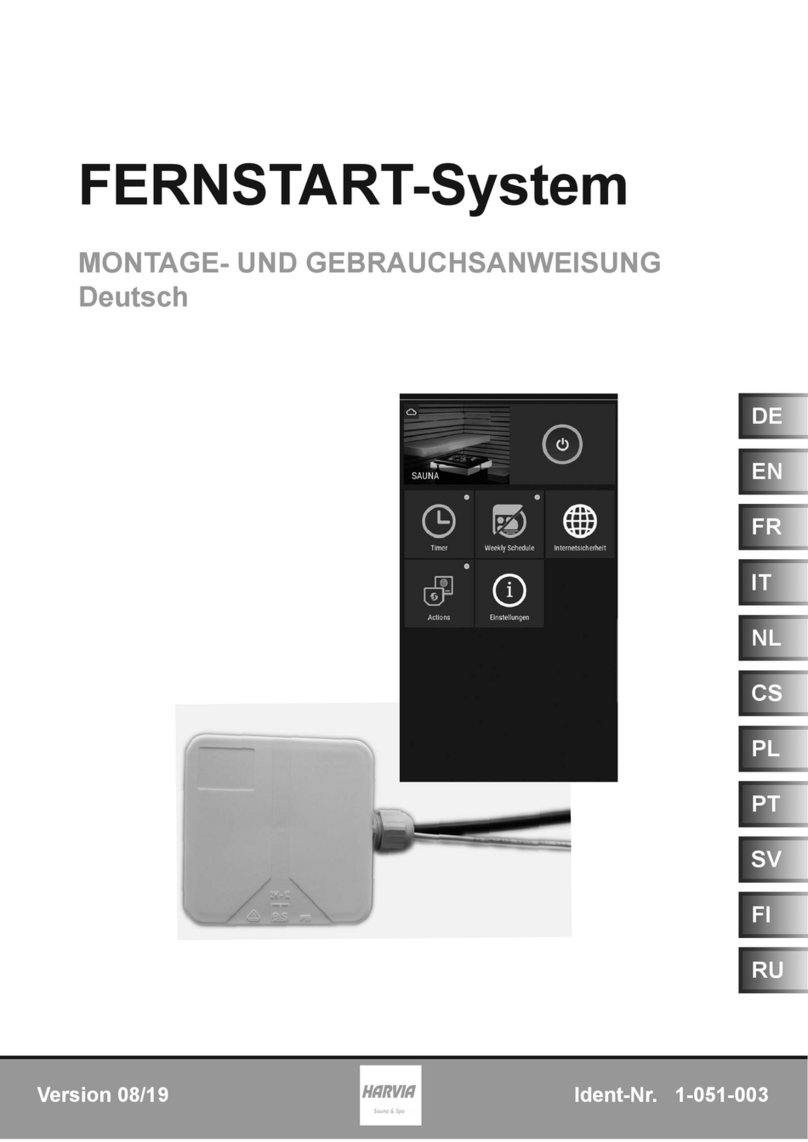 Harvia REMOTE START system Instructions for installation and use