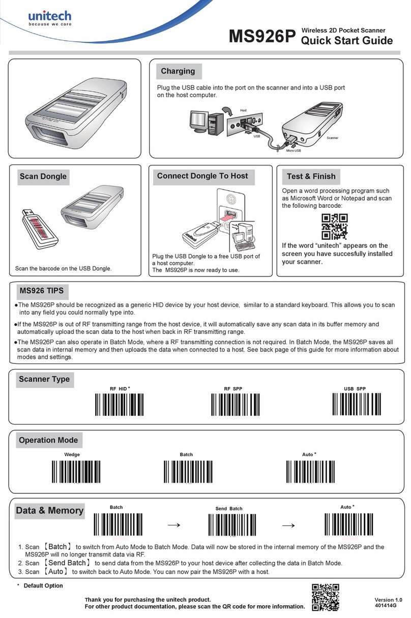 Unitech MS926P User manual