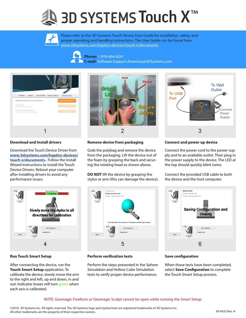 3D Systems Touch X quick start guide
