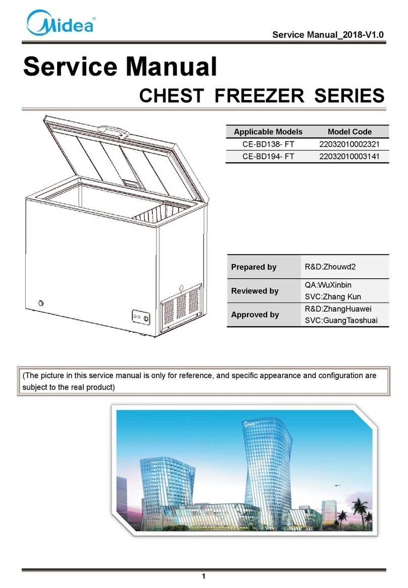 Midea CHEST FREEZER Series Service manual
